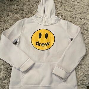 Justin Bieber Merch drew house White Hoodie with Yellow Logo